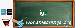 WordMeaning blackboard for igd